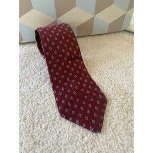 Countess Mara Sistine Satin Tie - Red and Floral Pattern - Formal, Career, Work